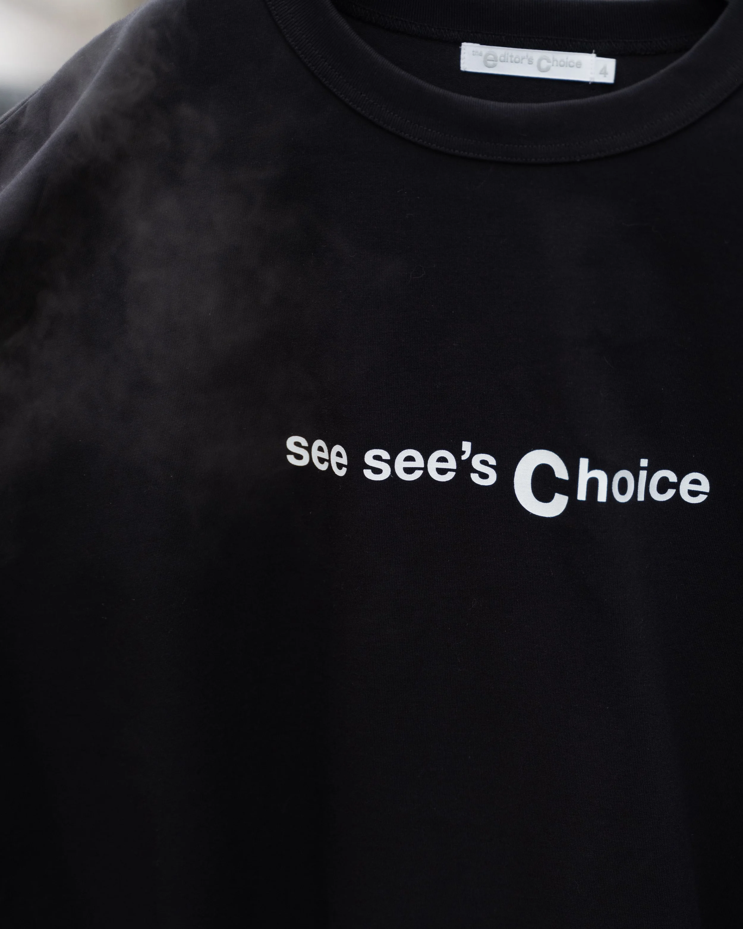 the ec x SEE SEE 'Logo Tee' Dark Navy/White — the e_C
